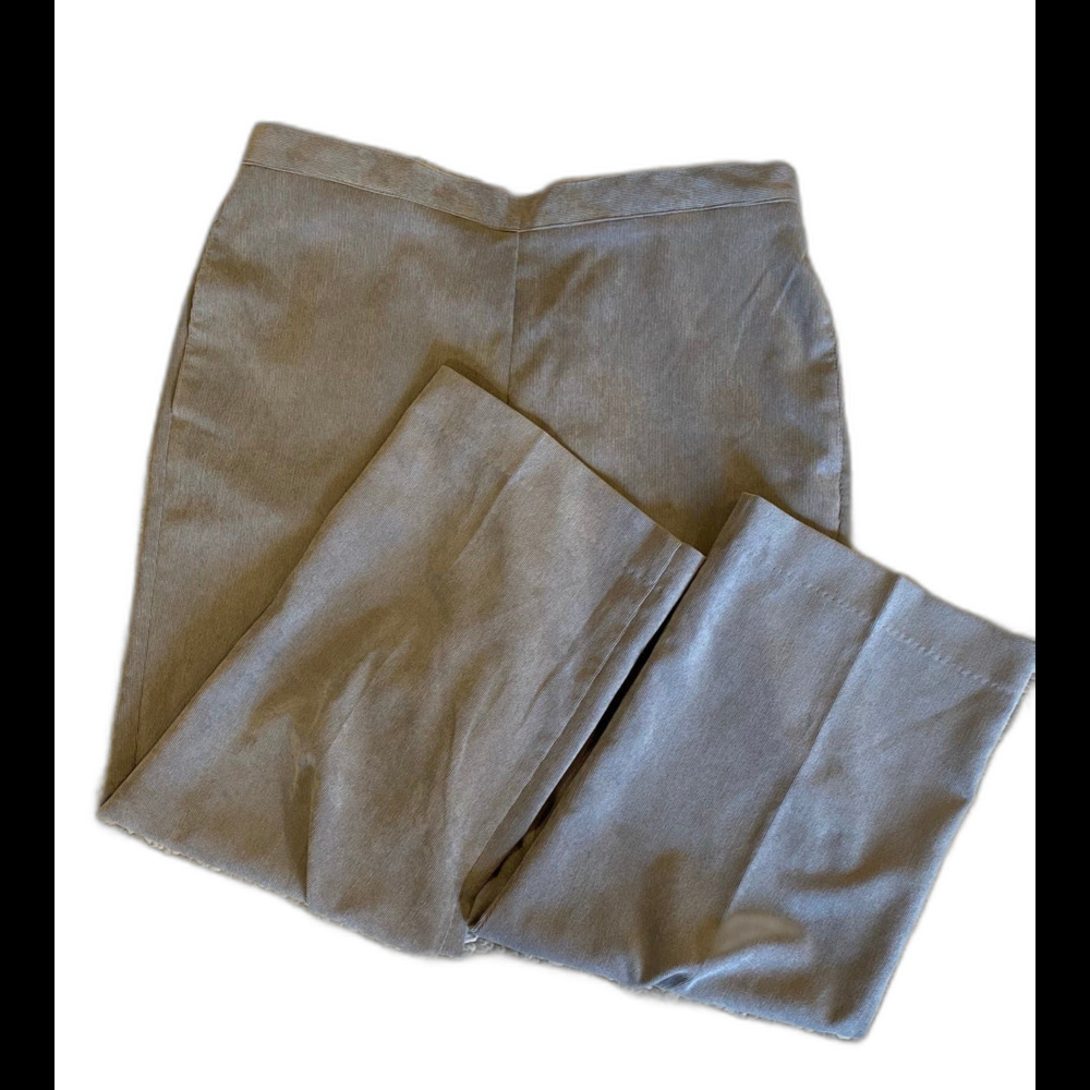 Alfred Dunner Corduroy  Grey Size 16P Pants Elastic Waist‎ Stretch Petite Slacks